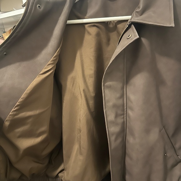 Edikted leather brown jacket - Picture 4 of 7